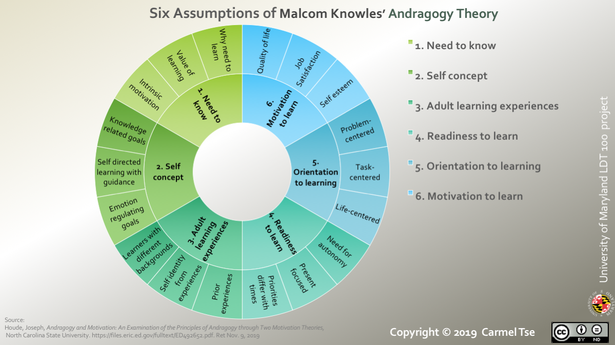 Andragogy info graphic, USMx LDT 100 project