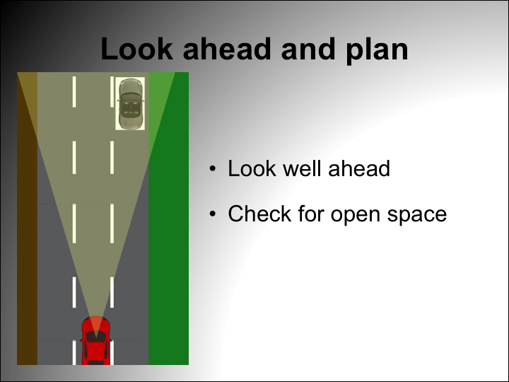 Lane change plan ahead